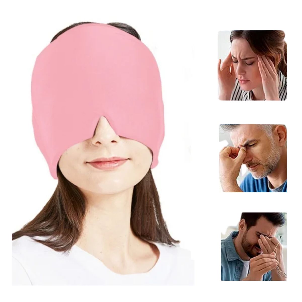 GENERICO - Gorro De Gel Para Alivio De La Migraña - Rosado