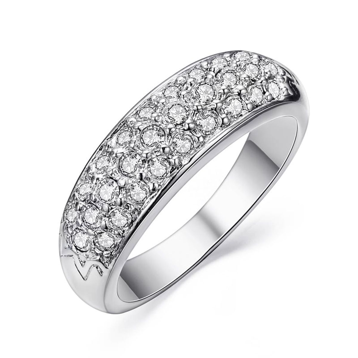 LA TIENDA 88 JOYAS Y ACCESORIOS - La Tienda 88 - Anillo De Compromiso Mujer Bañado Oro de 18k - Blanco