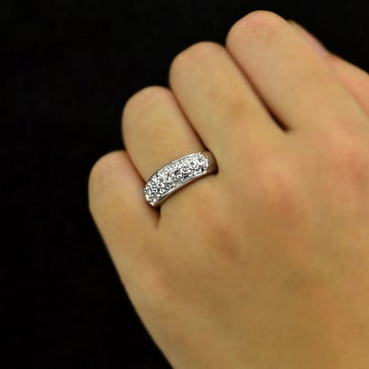 LA TIENDA 88 JOYAS Y ACCESORIOS - La Tienda 88 - Anillo De Compromiso Mujer Bañado Oro de 18k - Blanco