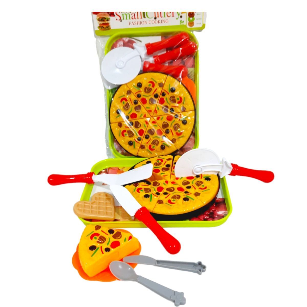 GENERICO - JUGUETE DE PIZZA CON ACCESORIOS DIDACTICO PARA NIÑOS