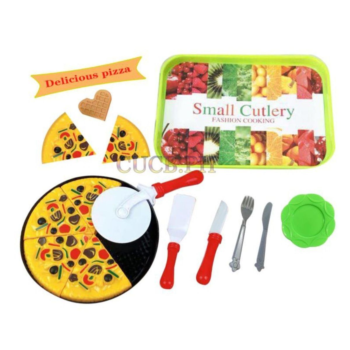 GENERICO - JUGUETE DE PIZZA CON ACCESORIOS DIDACTICO PARA NIÑOS