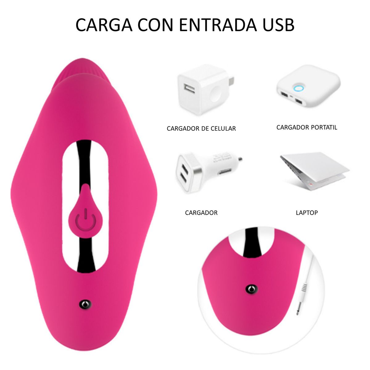 GENERICO - Vibrador con Succionador Potente Control Remoto - Rosado