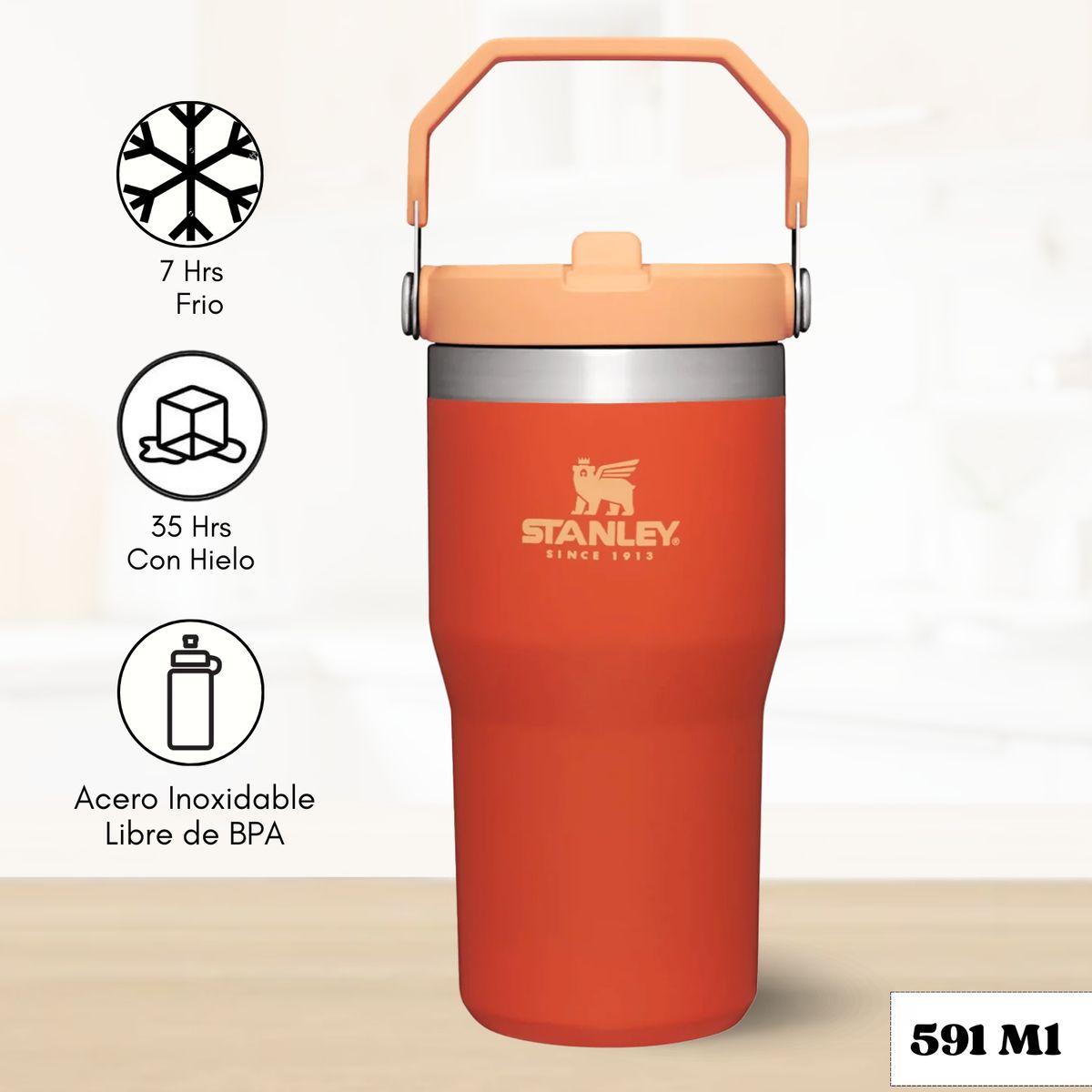 STANLEY - Flip Straw Tumbler Tigerliley Stanley 591 Ml