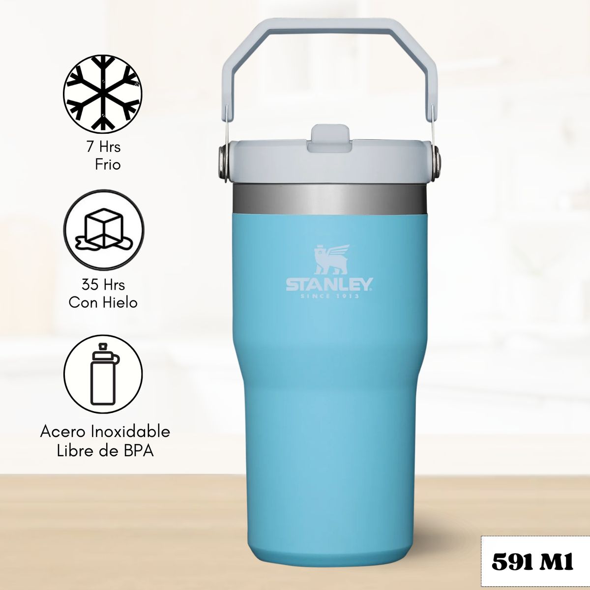 STANLEY - Flip Straw Tumbler Pool Stanley 591 Ml