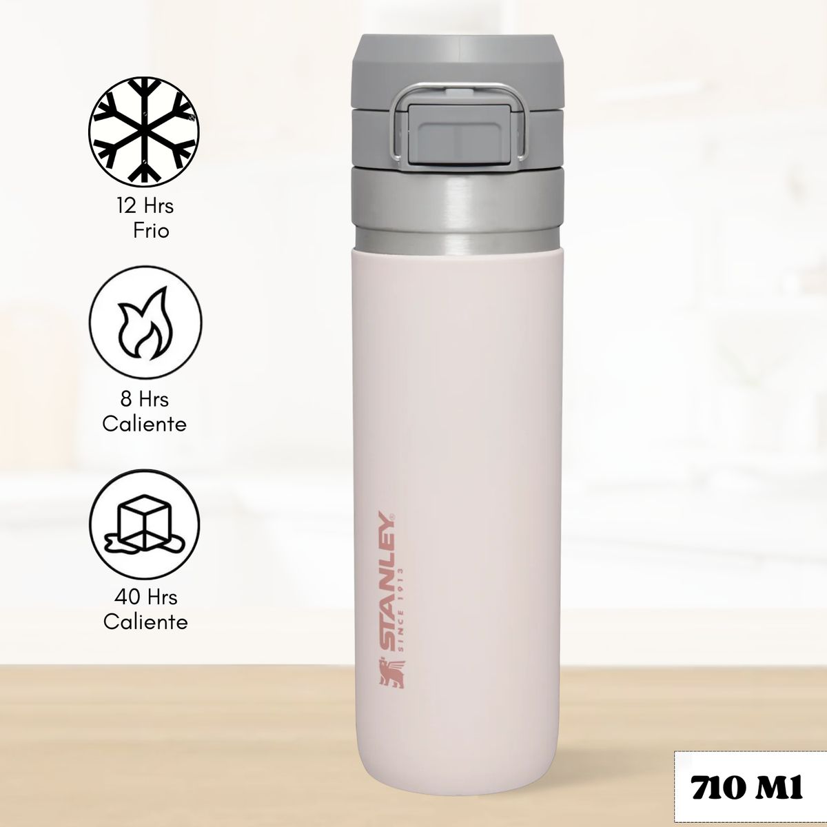 STANLEY - Termo de Bebida Flip Go Rose Quartz Stanley 710 Ml