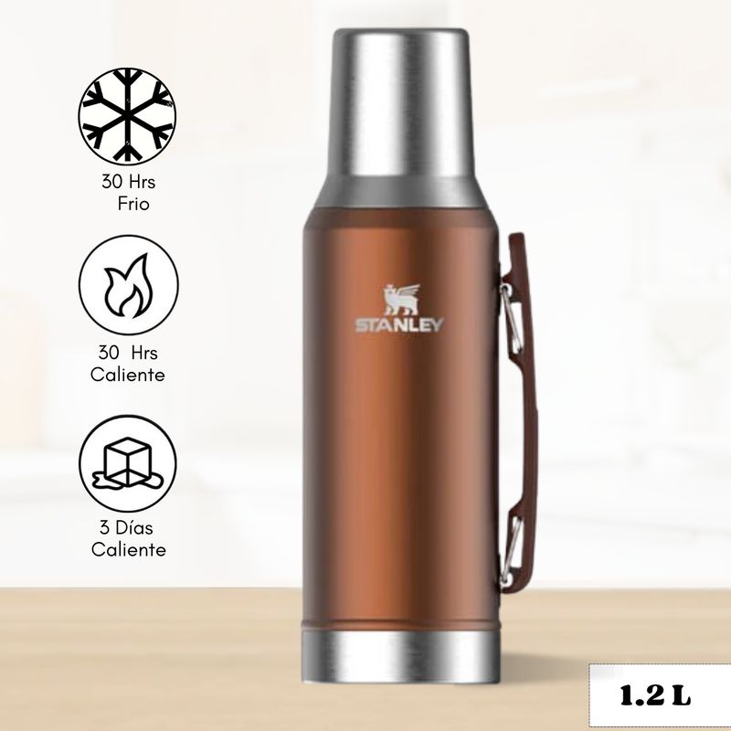 STANLEY - Termo de Bebida Mate System Dorado Stanley 1.2 L