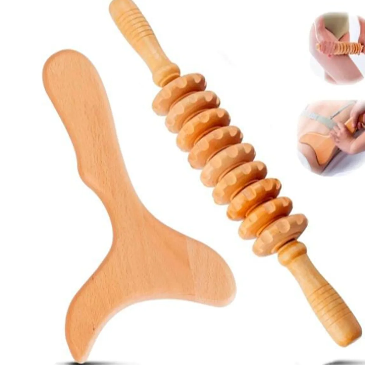 GENERICO - Duo rodillo anticelutico y paleta moldeadora