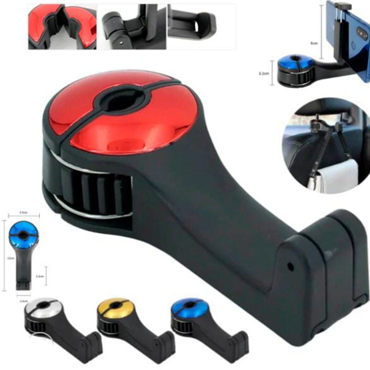 GENERICO - Pack de 2 rack para auto multifuncional