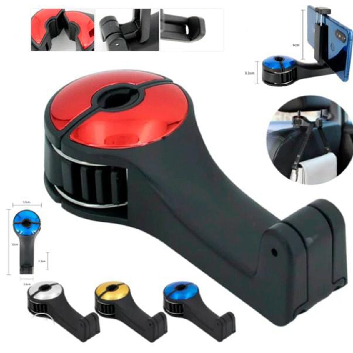 GENERICO - Pack de 2 rack para auto multifuncional