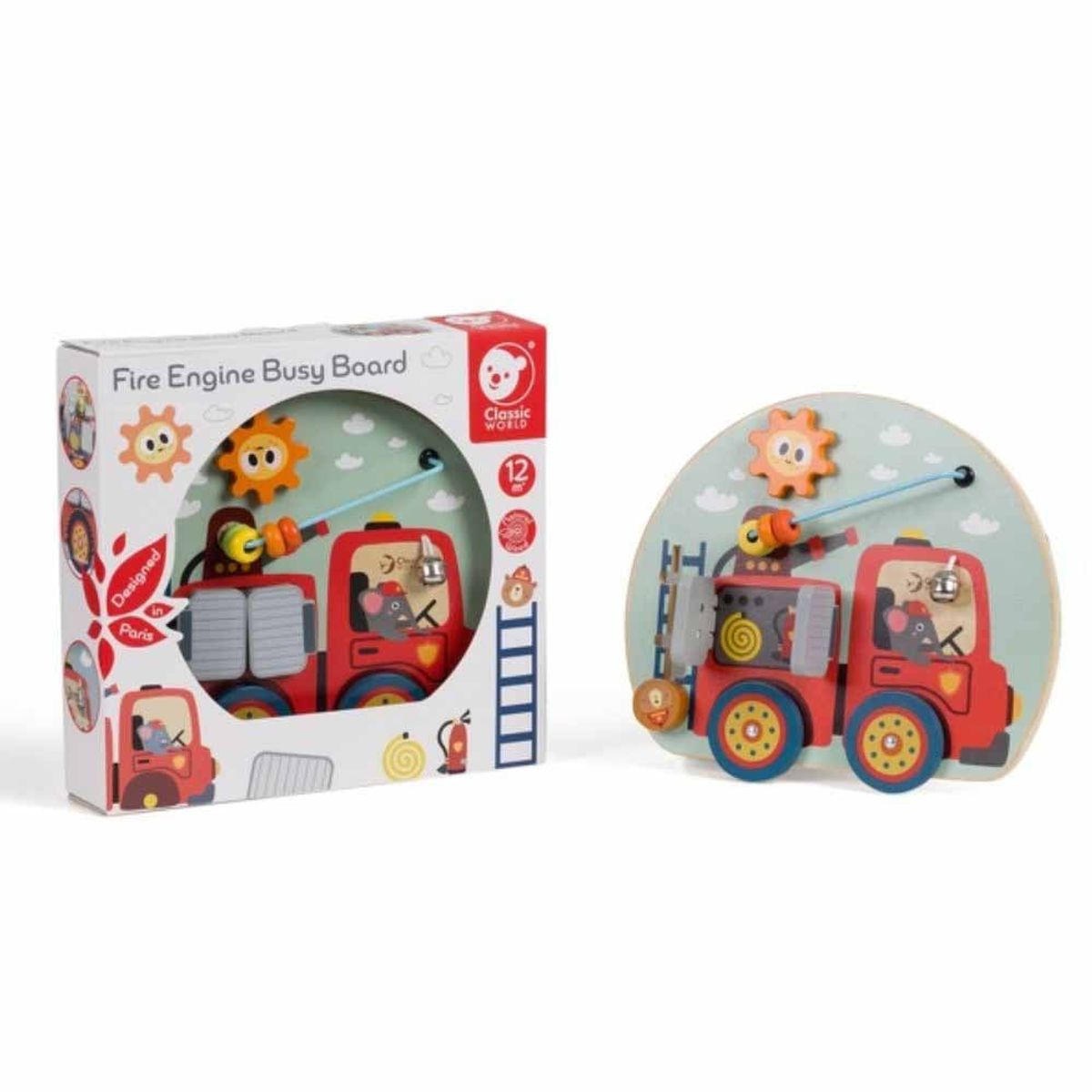 CLASSIC WORLD - Tablero camión bomberos Fire Engine Busy Board Classic World