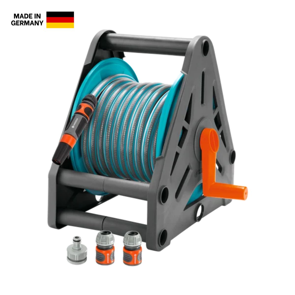 GARDENA - Manguera 15 metros + soporte movil para regar Garderna