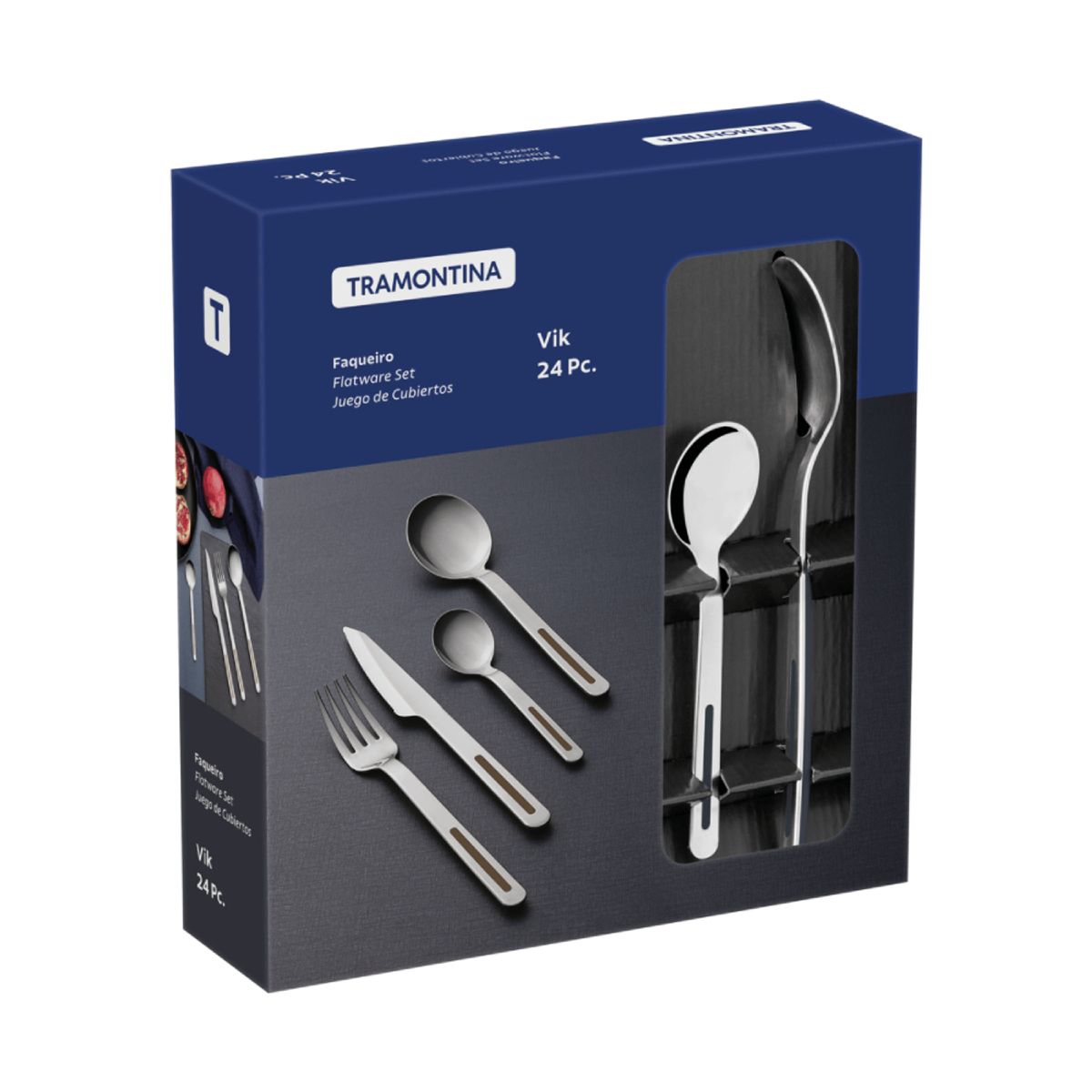 TRAMONTINA - Juego de cubiertos Tramontina de 24 piezas Vik