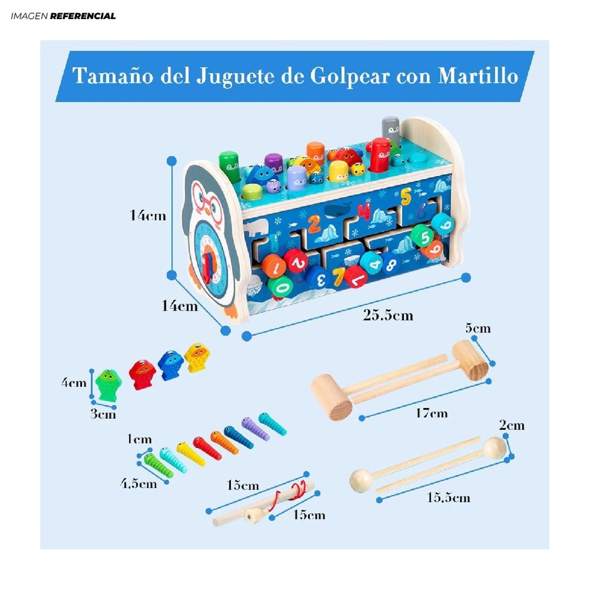 GENERICO - Juguete Didáctico Multifuncional Martillo Xilófono Pingüino