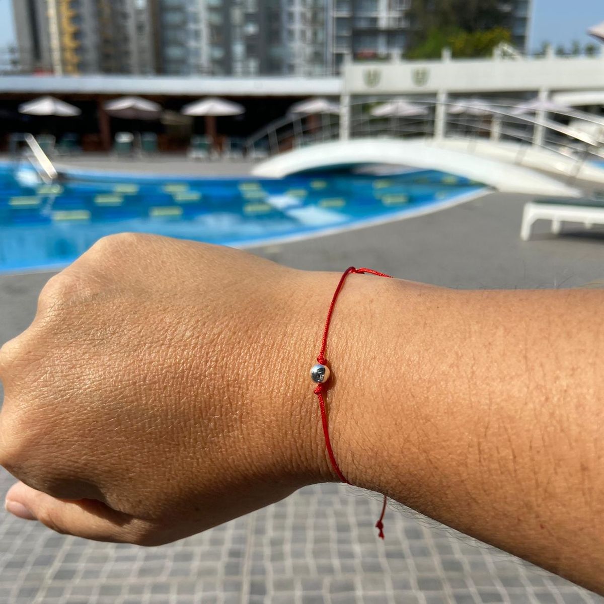 ESPIRAL ROJO - Pulsera Hilo Rojo del Destino - Hilo y Plata