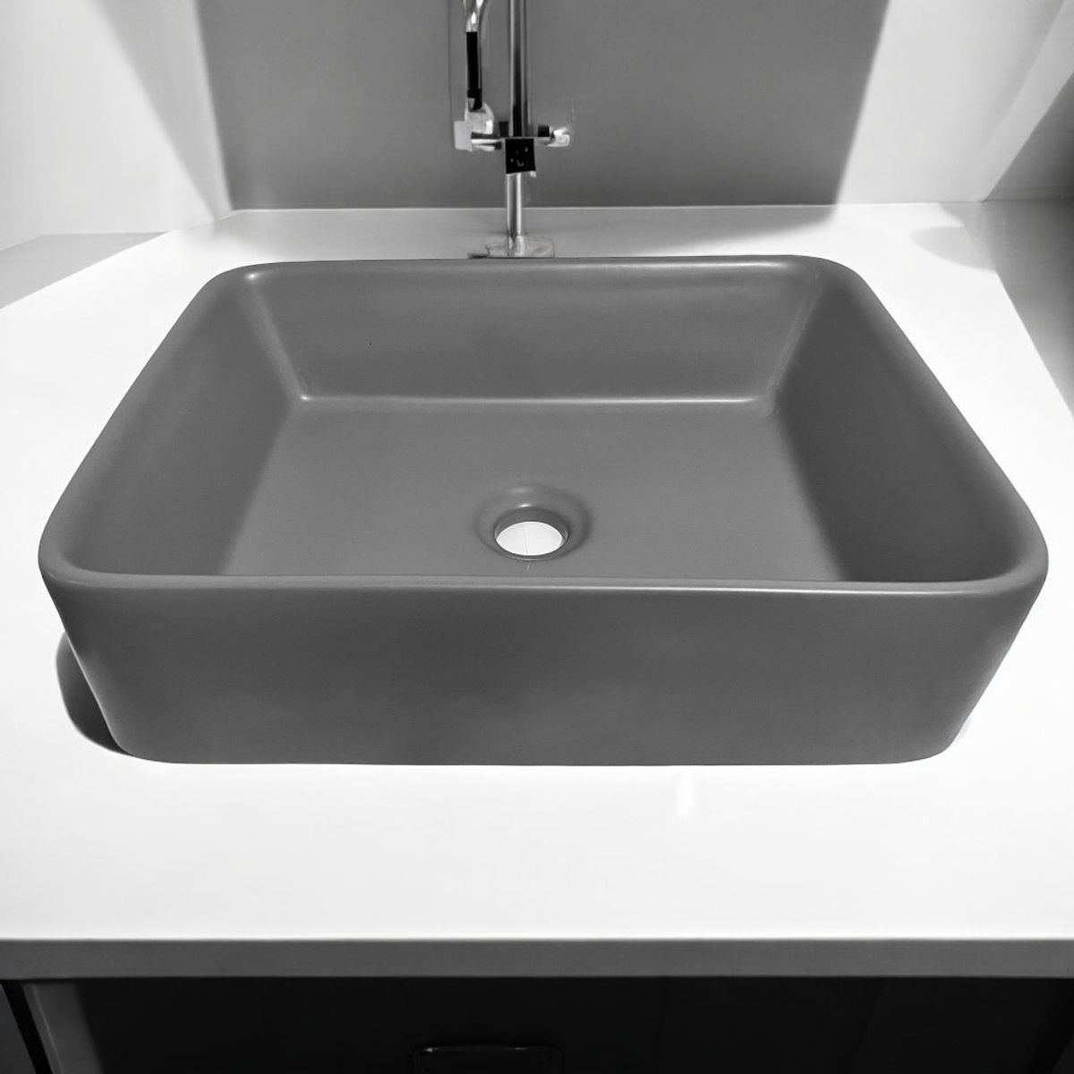 GENERICO - Bowl Rectangular Gris Claro Mate