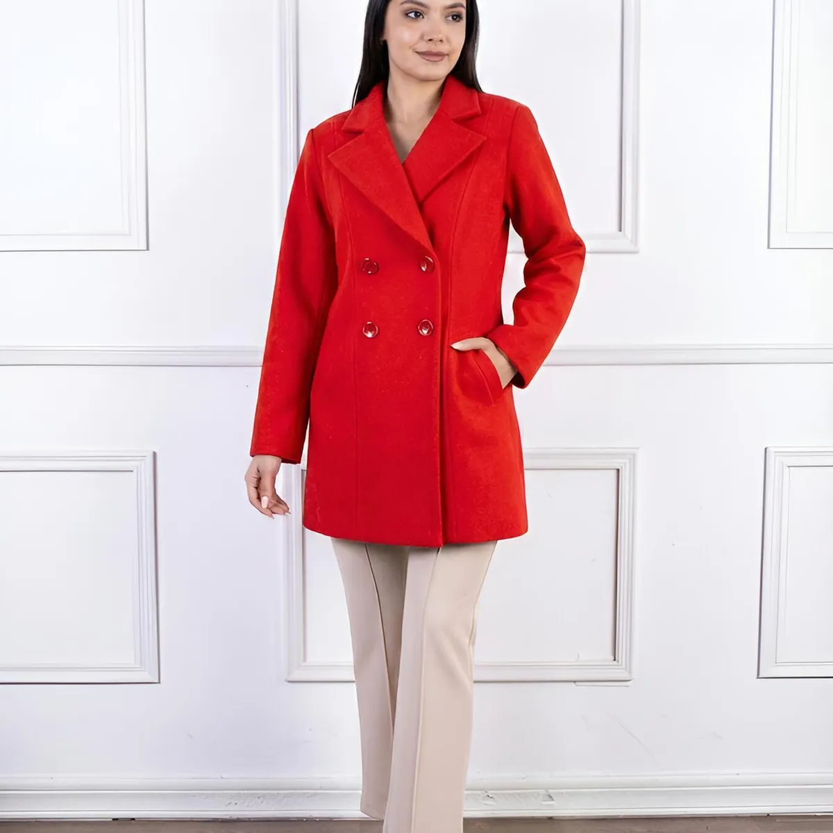 NANCY'S COLLECTION - Abrigo de Paño Mujer Nancys Collection