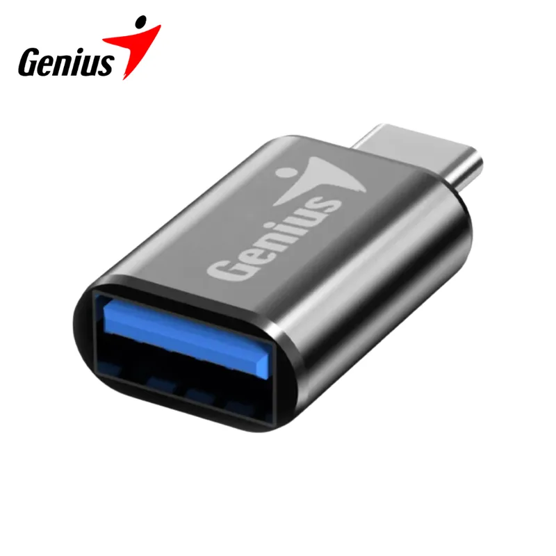 GENIUS - Adaptador Genius ACC-C2A Plata USB-C a USB-A 3.0 Velocidad 5 Gbps