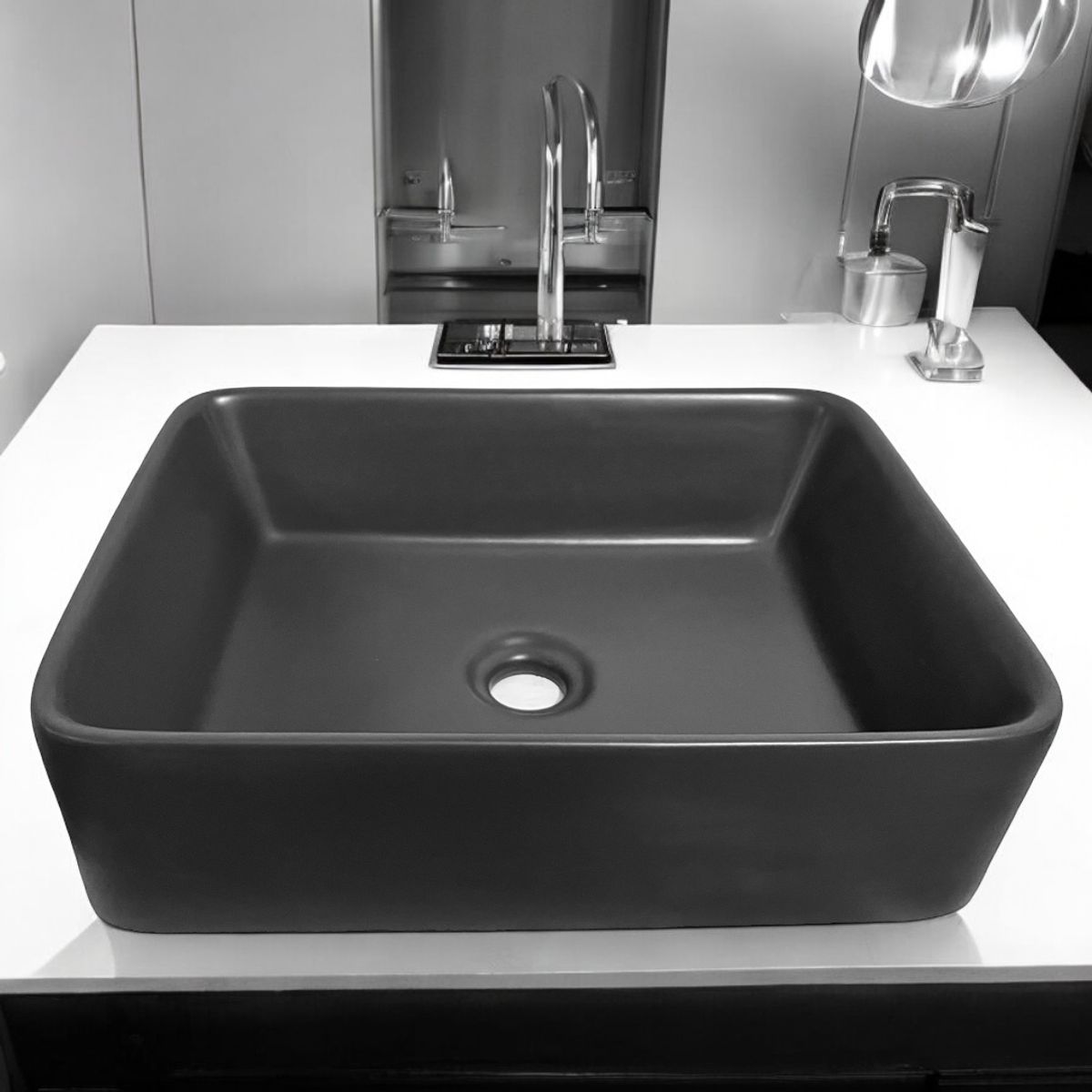 GENERICO - Bowl Rectangular Gris Cemento Mate