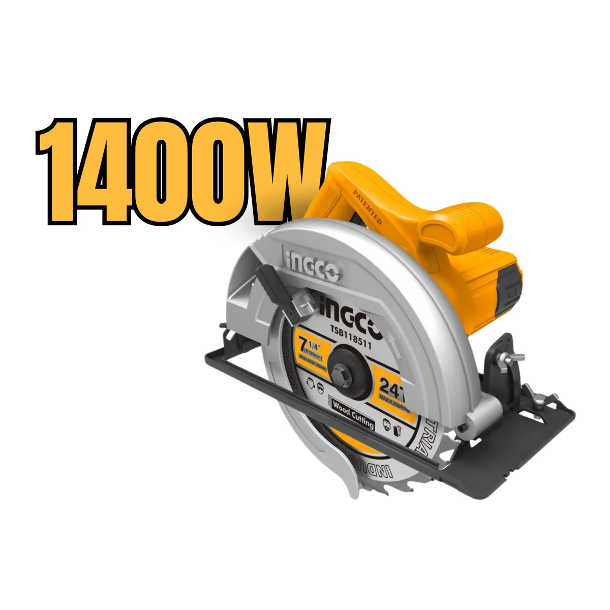 INGCO TOOLS - Sierra circular 7 1/4" 1400w Ingco