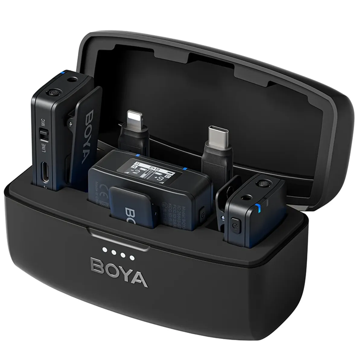 BOYA - Micrófono Profesional Boya Boyamic Inalámbrico iPhone Cámaras Negro