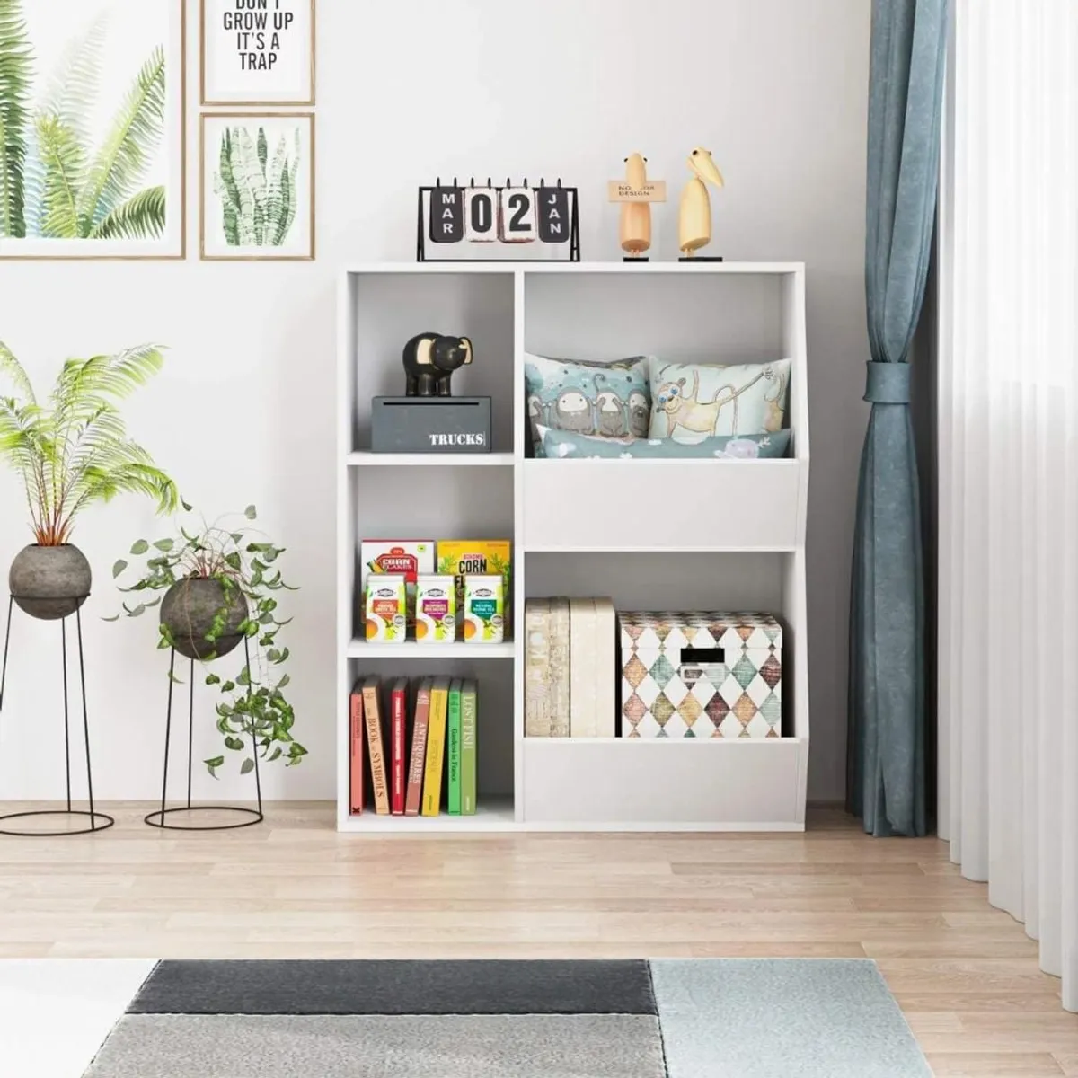 GENERICO - Librero Juguetero Mueble Infantil Brais 2 Niveles - Gaudi