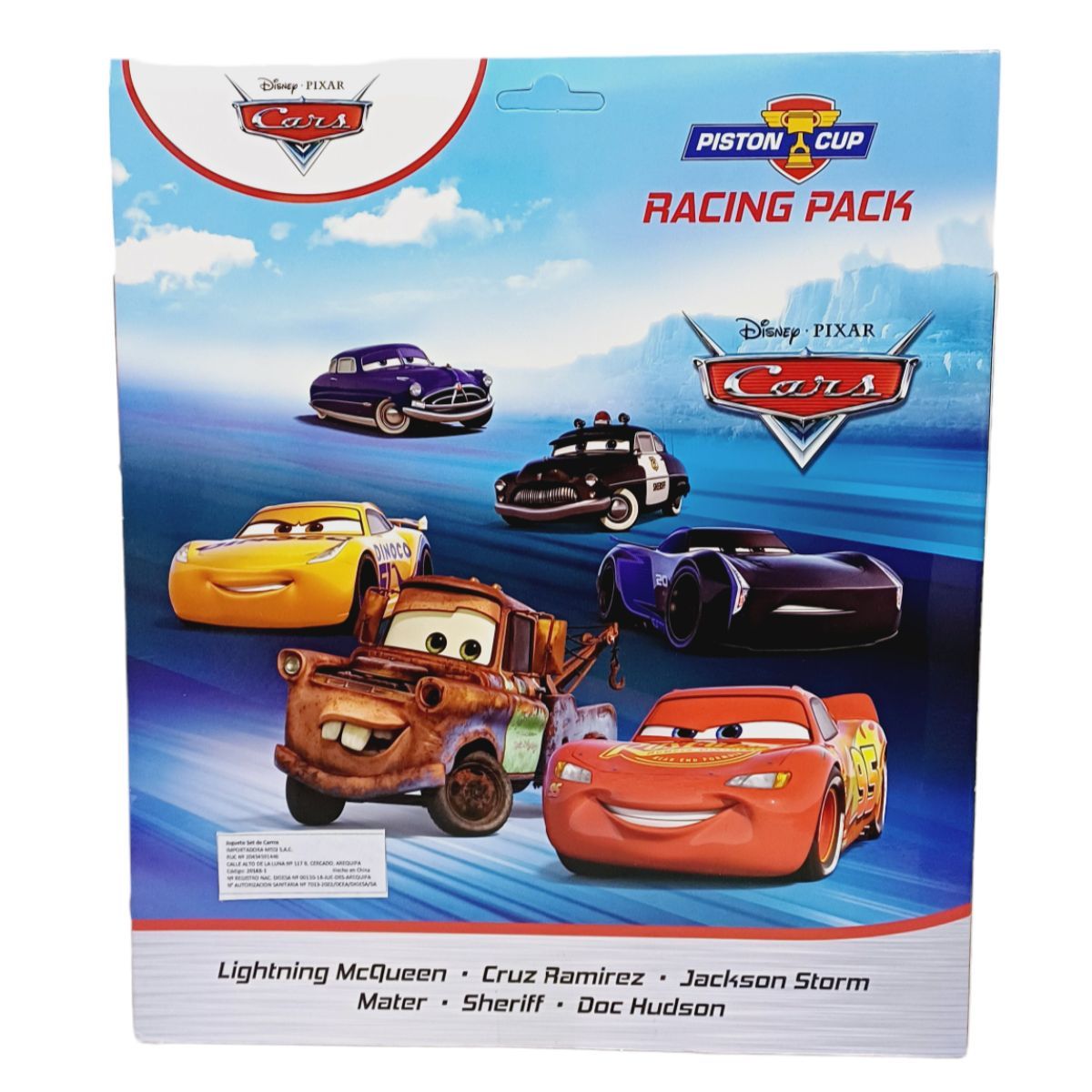 GENERICO - Pack 6 Carros Cars Rayo Mcqueen Metal Juguete Niños 9cm