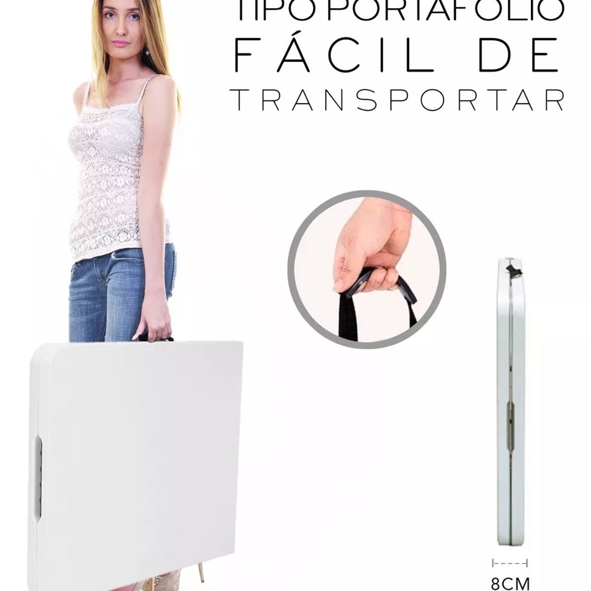 OEM - Mesa Plegable de Polietileno de Alta Densidad con Estructura de Acero