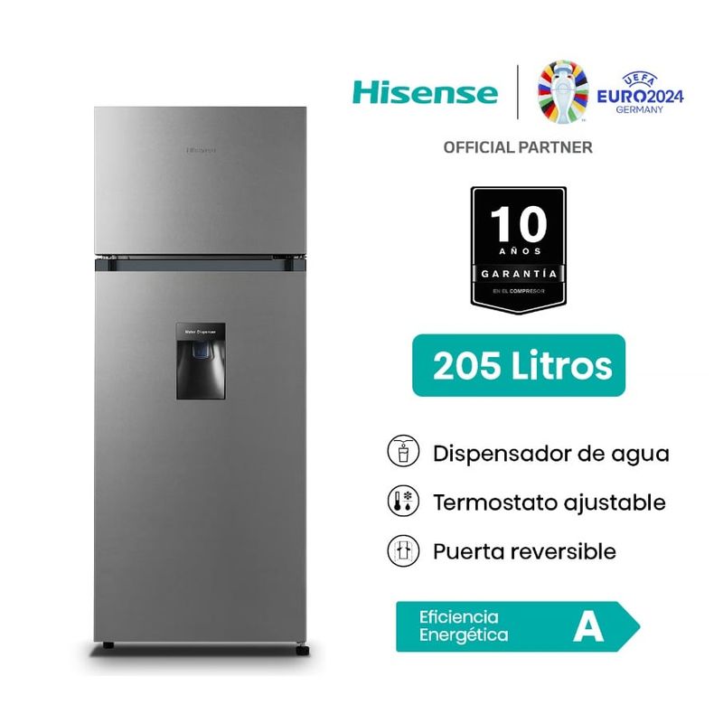 HISENSE - Refrigeradora Gris Hisense TMF 205L RD267H BCD-205