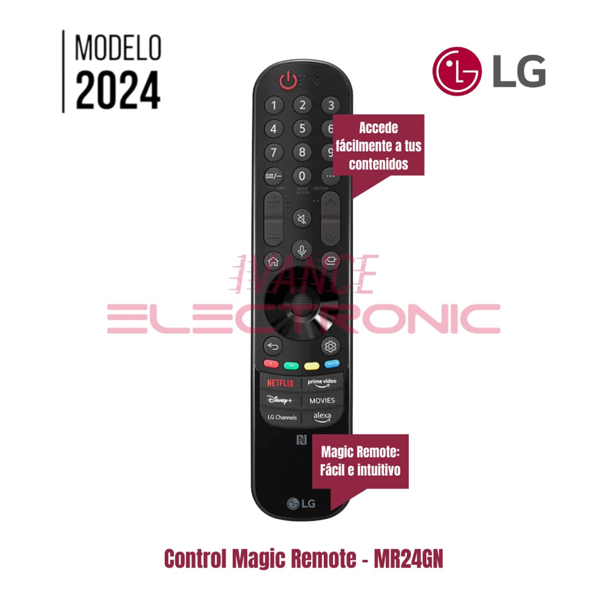 LG - Control LG Magic Remote MR24GN Modelo- 2024ONLY For LG Smart TV