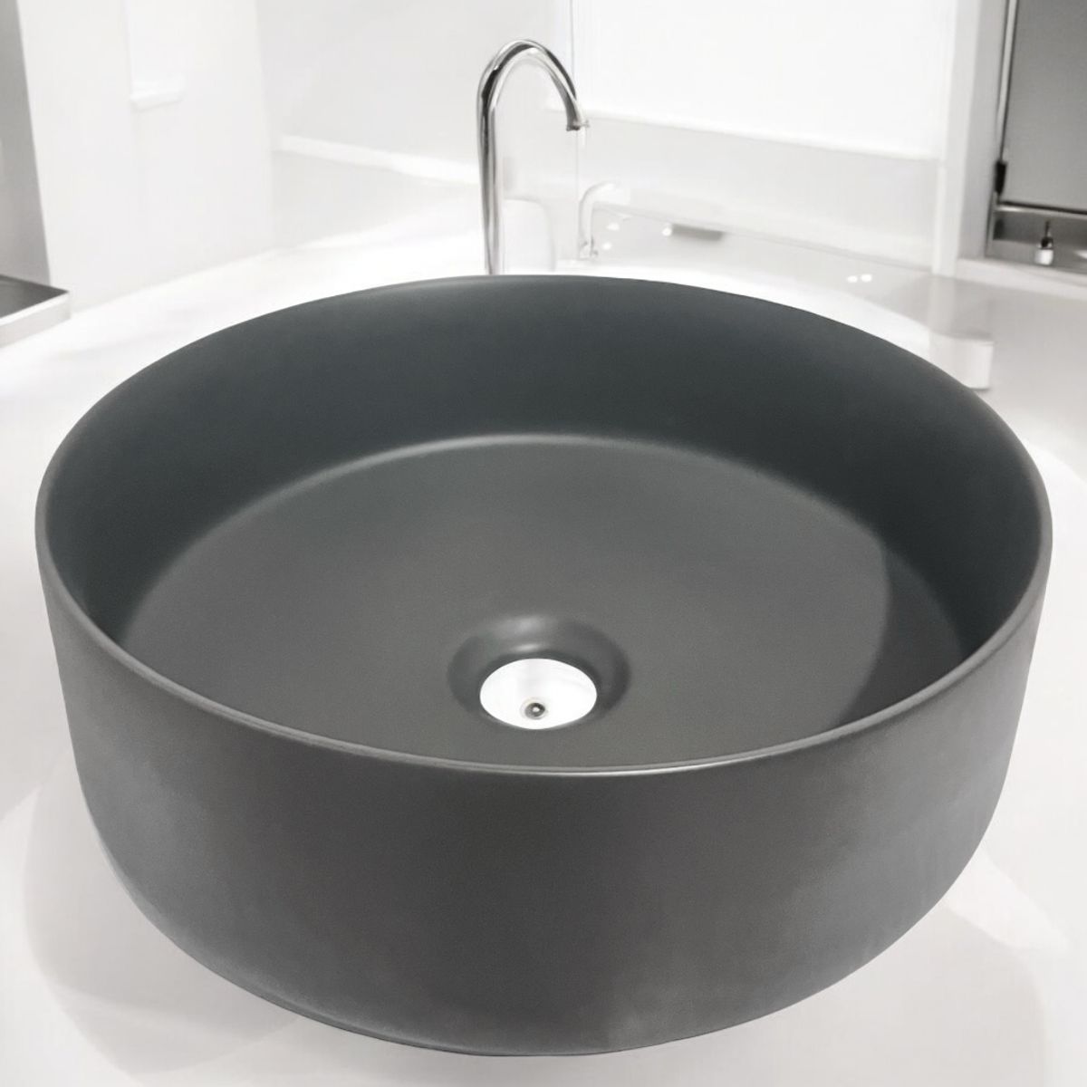 GENERICO - Bowl Redondo Gris Oscuro Mate