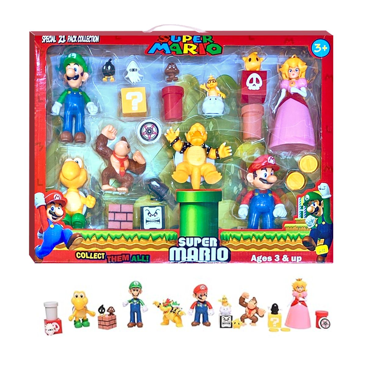 GENERICO - Pack Super Mario Bross Personajes Articulados