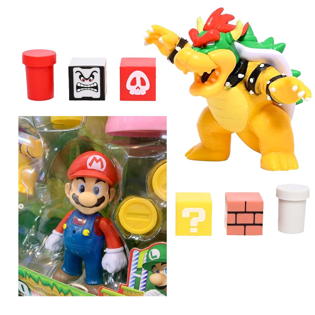 GENERICO - Pack Super Mario Bross Personajes Articulados