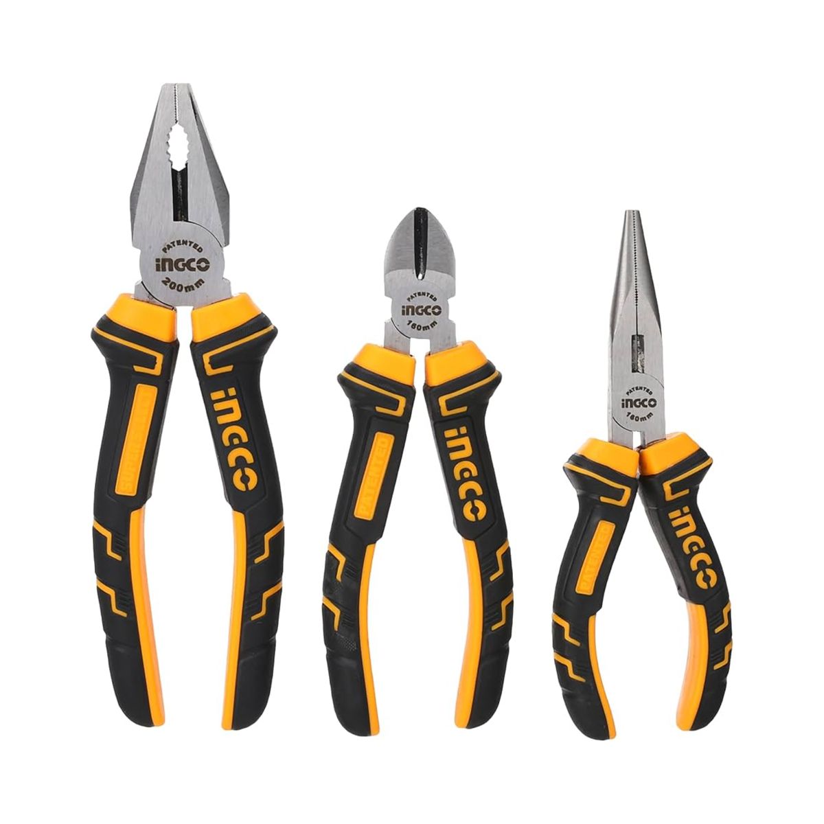 INGCO TOOLS - Juego de 3 alicates Ingco
