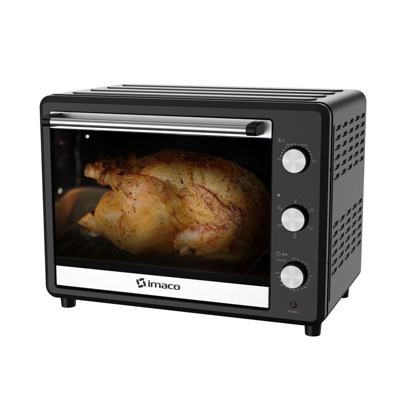 IMACO - Horno Eléctrico negro 55 litros c/rosticero HEB55R Imaco