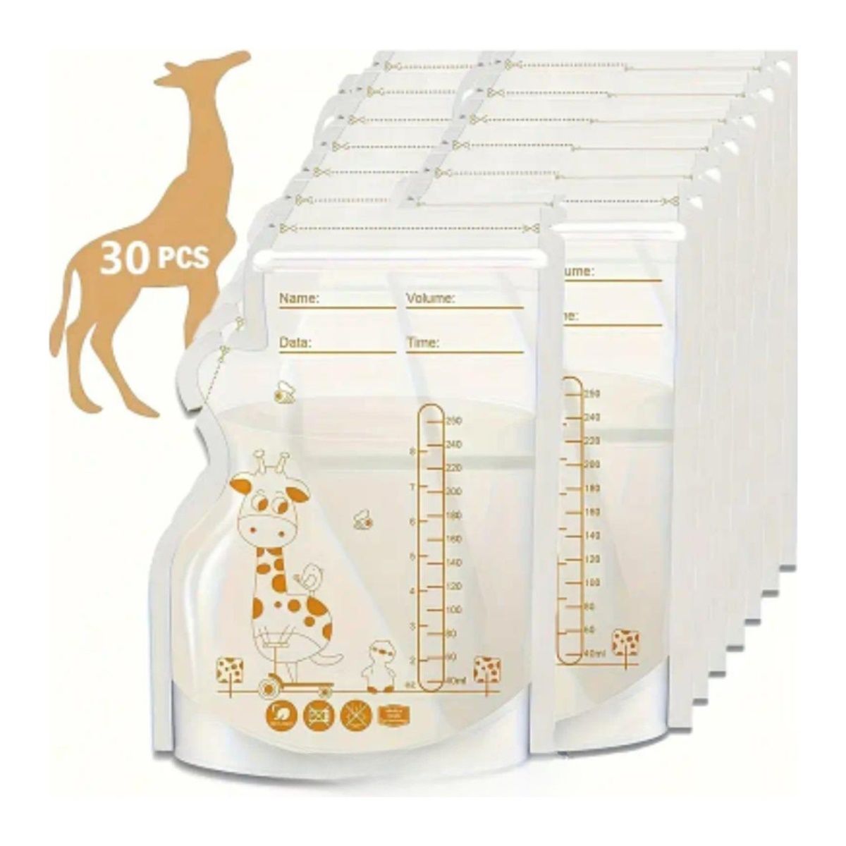 GENERICO - Bolsas para Almacenar Leche Materna 250ml x30 Unid