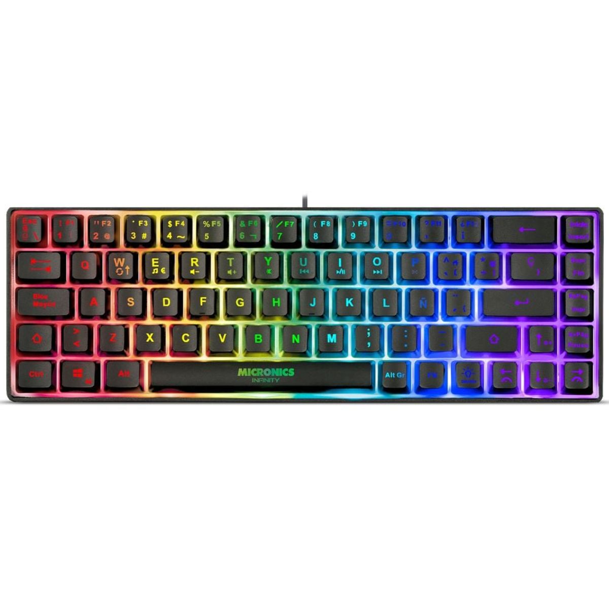 MICRONICS - Teclado Micronics Gamer Infinity Mic K721 USB Negro