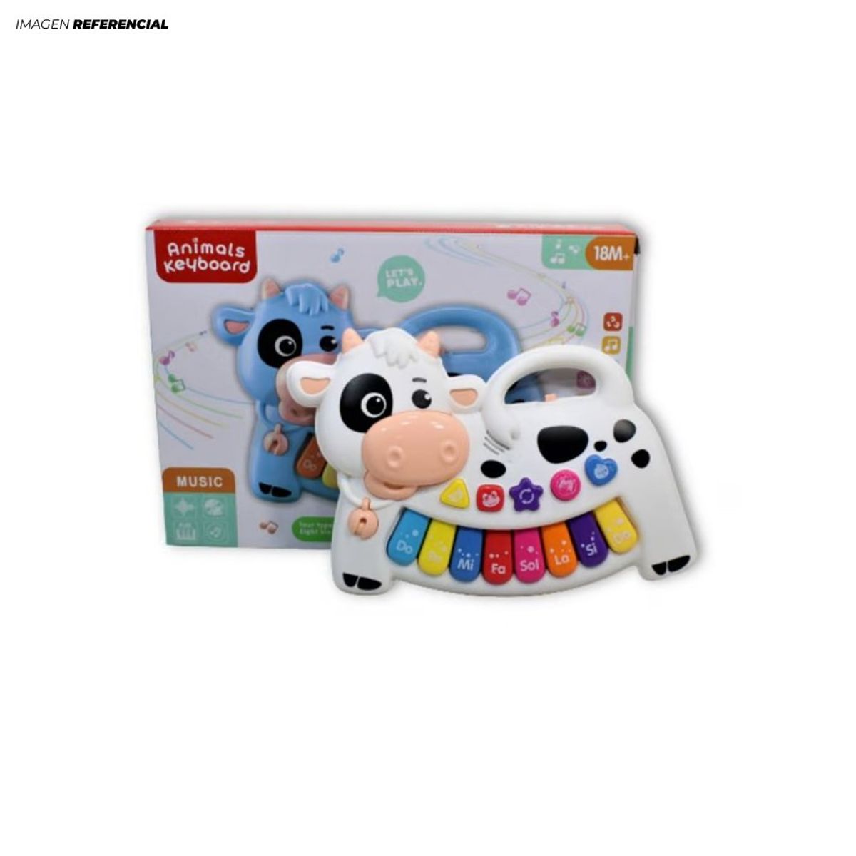 GENERICO - Juguete Didáctico Piano Musical Vaca para Niños