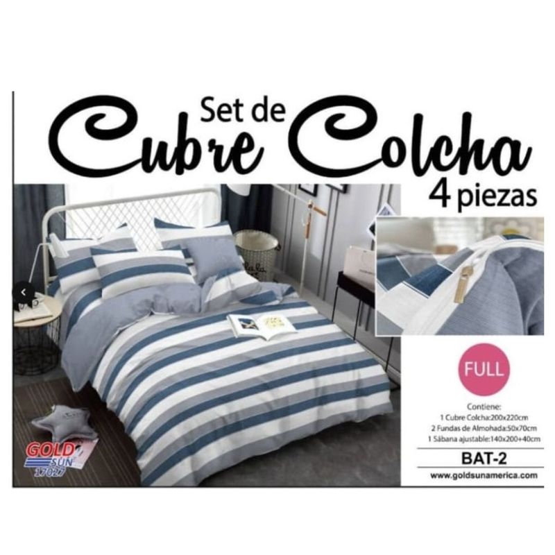 GOLDSUN - FUNDA DE PLUMÓN 100% ALGODÓN 2 PLZ