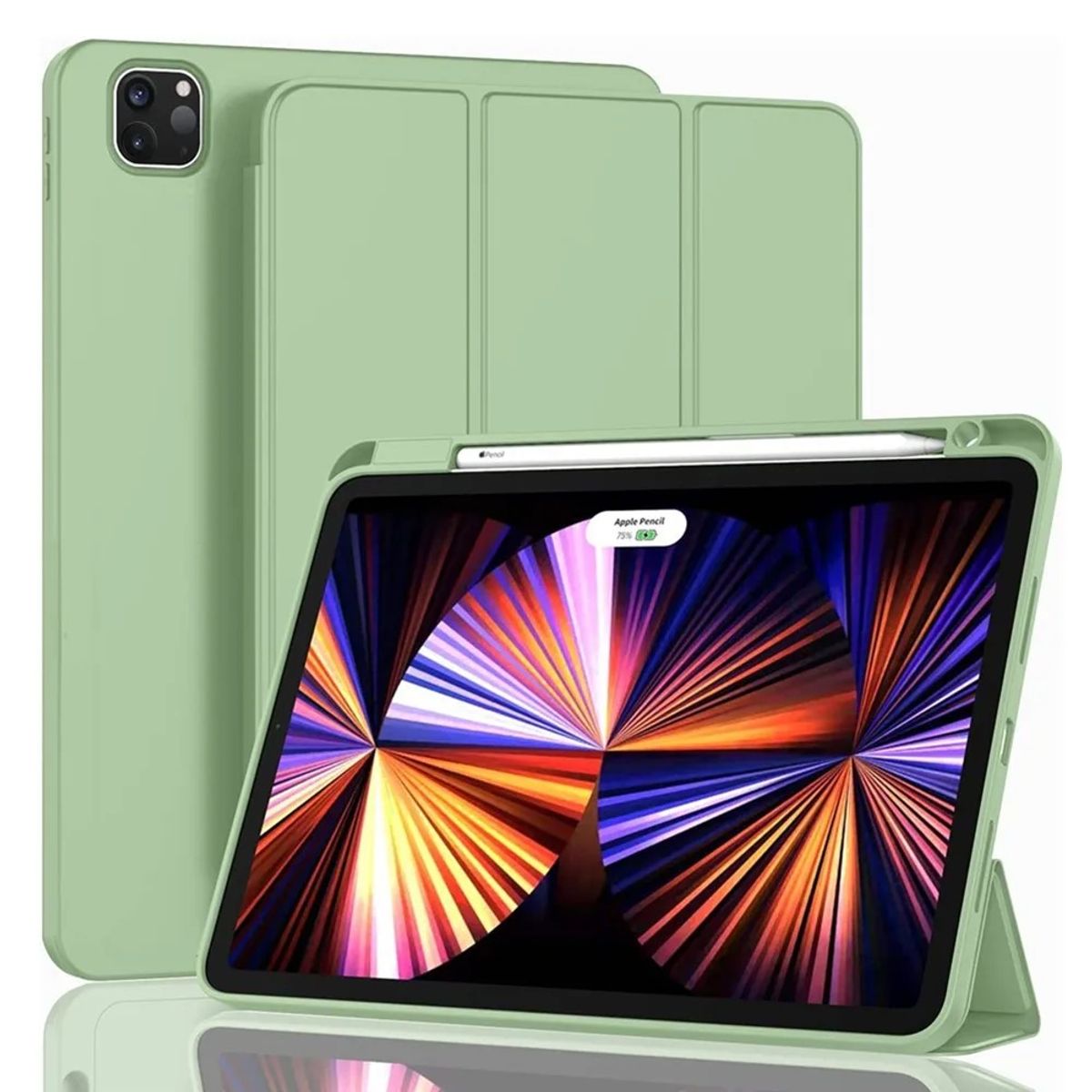 FUNDAANTIGOLPES - Funda Smart Cover con Porta Lapiz para Tablet Xiaomi Pad 6 Verde Claro