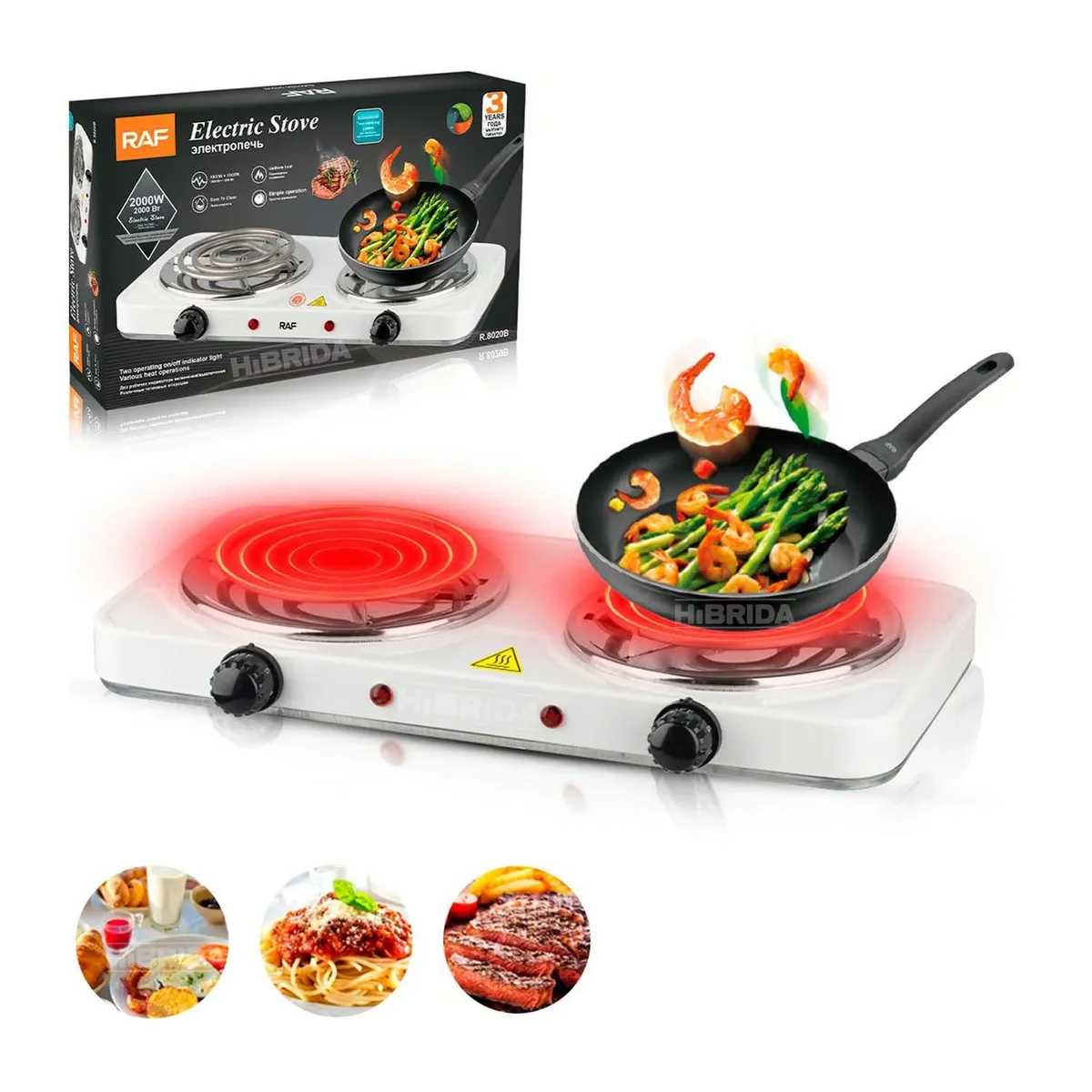 OEM - Cocina Eléctrica Doble Plato Portátil Encimera