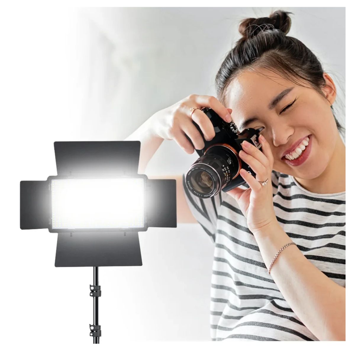 GENERICO - Lámpara de Panel Luz LED iluminación de Estudio Fotografía Grabación