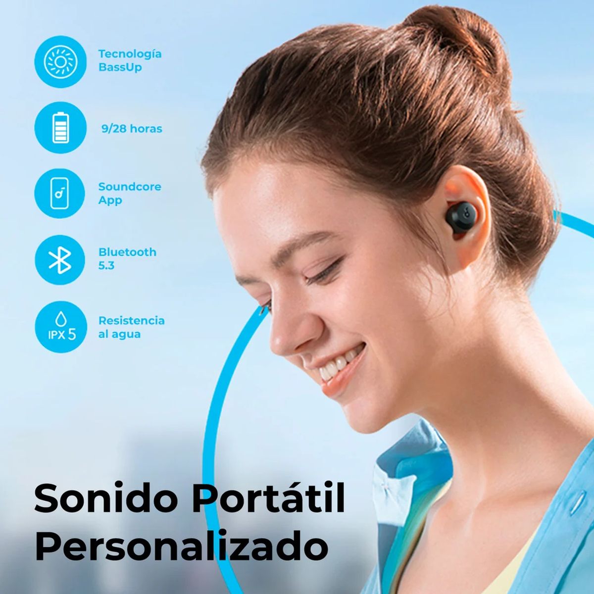 SOUNDCORE - Audífonos Bluetooth A25i Soundcore