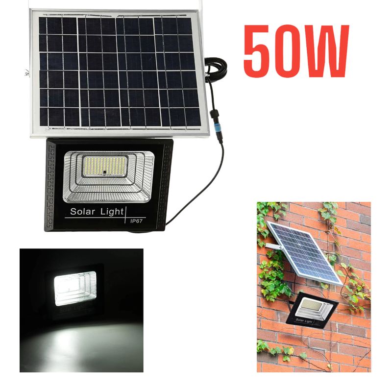 OEM - Reflector Luz LED Solar con Panel Solar Recargable 50W