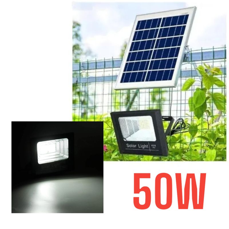 OEM - Luz Reflector LED Solar con Panel Solar Recargables 50W