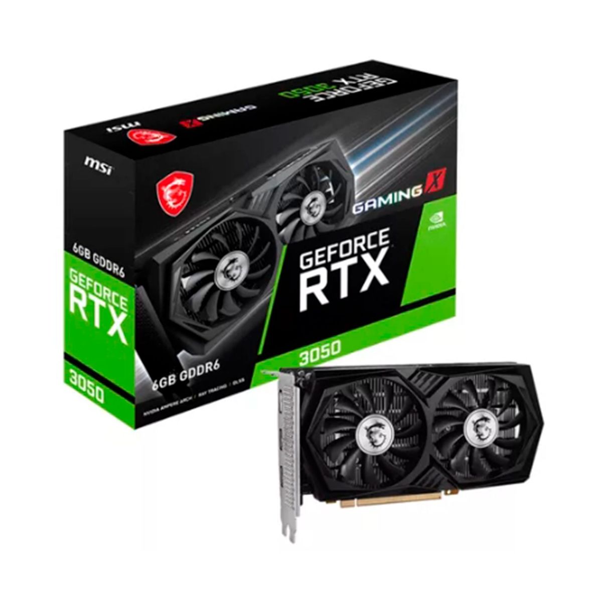 MSI - MSI RTX 3050 GAMING X 6G GDDR6 96 BITS P/N: RTX-3050-GAMING-X-6G