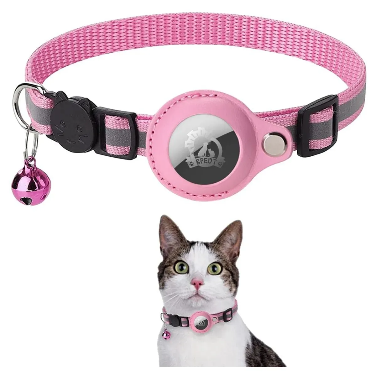 GENERICO - Collar Reflectante Nailon Para Gato Para Airtag C Cascabel