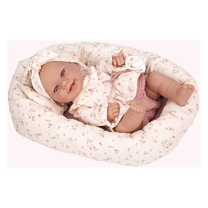 MUÑECAS REBORN - Muñeca Elegance 33 Cm Babyto Beige Con Capazo Arias 60797