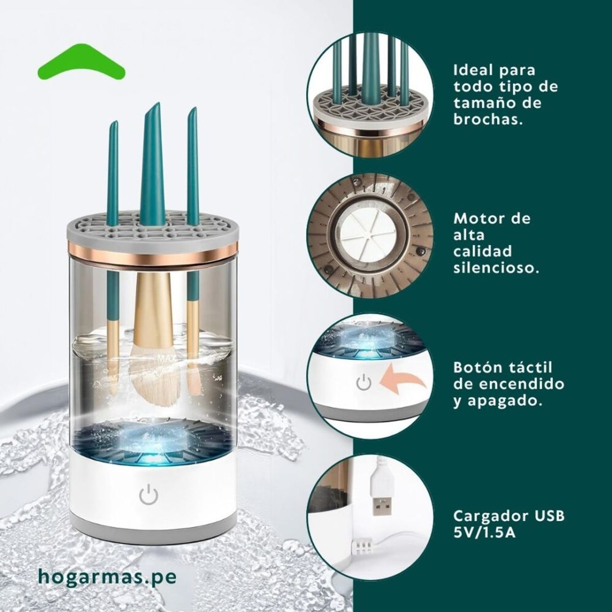 OEM - Limpiador Eléctrico de Brochas de Maquillaje con Vibracio