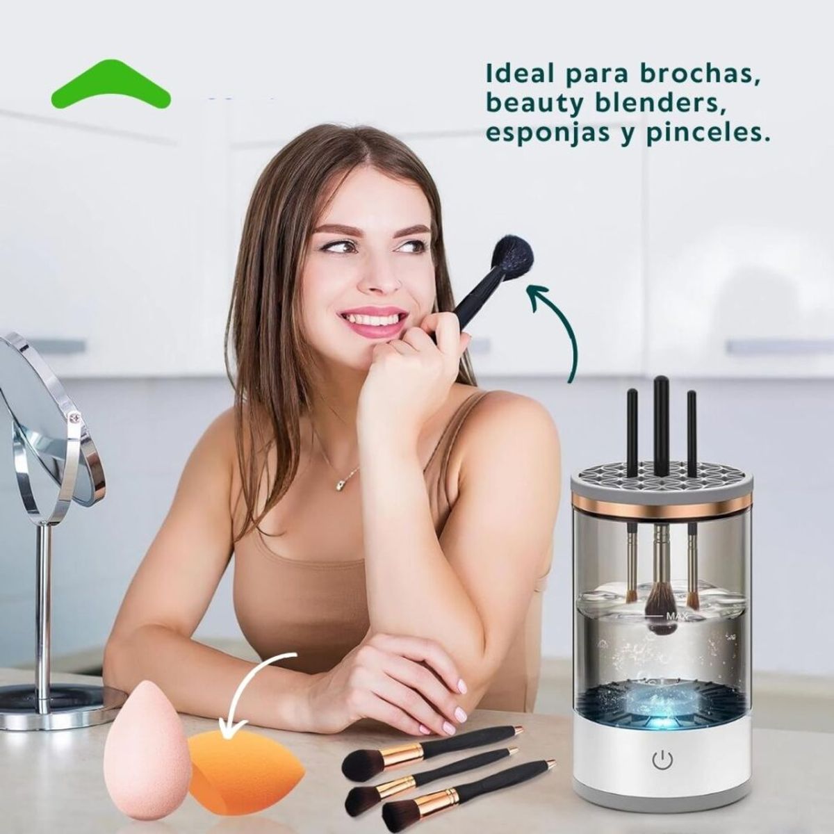 OEM - Limpiador Eléctrico de Brochas de Maquillaje con Vibracio