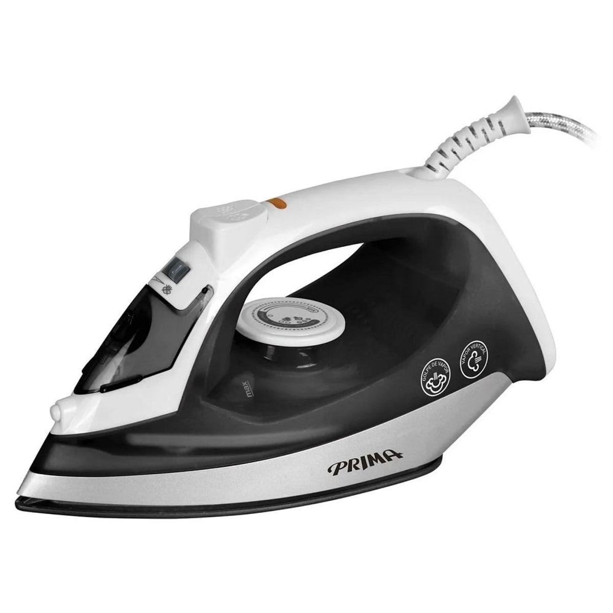 PRIMA - Plancha Prima ES-2472N a Vapor Suela Antiadherente Blanco